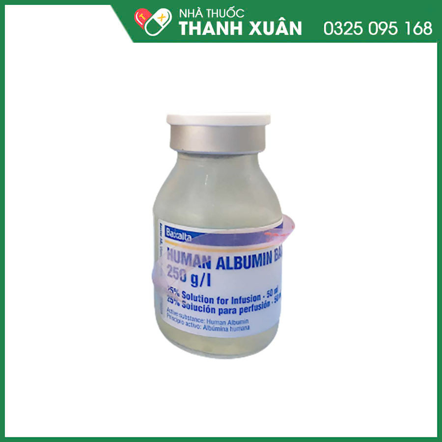 Human Albumin Baxter 250g/l giúp phục hồi và duy trì thể tích máu trong các trường hợp giảm thể tích máu